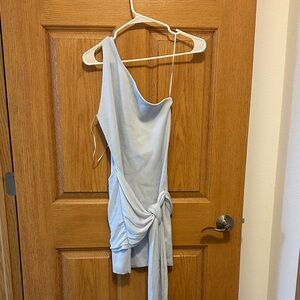 Wild Fable Light Blue One-Shoulder Mini Dress